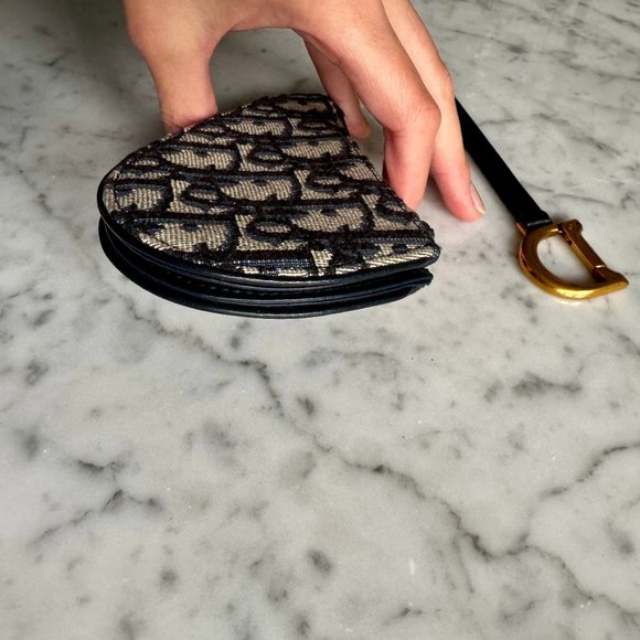 Dior Blue Dior Oblique Saddle Coin Purse - Picture 8 of 11